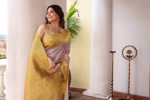 KAVVYA SOFT & LIGHT WEIGHT OFFWHITE SILK SAREE WITH CHECK WEAVED WITH COLOURFUL RESHAM AND BEAUTIFUL FLORAL MOTIFS ALL OVER THE SAREE WITH CONTRAST BORDER AND PALLU COMES WITH PALLU COLOURED CONTRAST BLOUSE