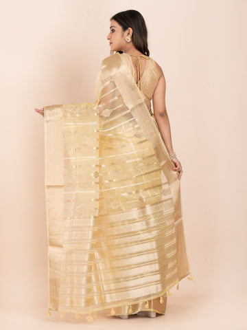 KAVVYA SOFT & LIGHT WEIGHT LEMON YELLOW ORGANZA SAREE