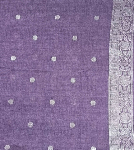 KAVVYA SOFT & LIGHT WEIGHT PINK SILK SAREE WITH BEAUTIFUL GOLDEN AND SILVER ZARI WEAVING ABSTRACK MOTIFS ALL OVER THE SAREE WITH CONTRAST PURPLE BORDER AND PALLU COMES WITH PURPLE COLOUR BLOUSE