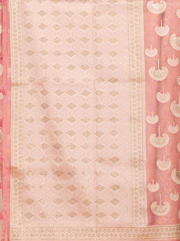 KAVVYA SOFT & LIGHT WEIGHT PINK ORGANZA TISSUE SAREE