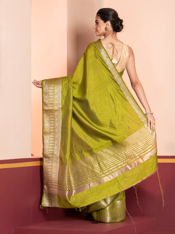 KAVVYA GREEN WEAVING SILK SAREE