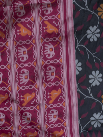KAVVYA SOFT & LIGHT WEIGHT BLACK & IKAT WEAVING SAREE