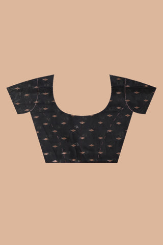 KAVVYA SOFT & LIGHT WEIGHT BOTTLE GREEN HANDLOOM  GOLDEN ZARI WEAVING SAREE IN TUSSAR FABRIC WITH BEAUTIFUL SMALL FLORAL MOTIFS ALLOVER THE SAREE COMES WITH BEAUTIFUL BIG MOTIF IN PALLU