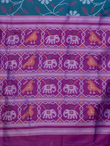 KAVVYA SOFT & LIGHT WEIGHT BLUE IKAT WEAVING SAREE