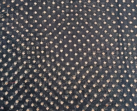 KAVVYA SOFT & LIGHT WEIGHT BLACK HANDLOOM WEAVING TUSSAR SILK SAREE WITH HALF N HALF CONCEPTE COMES WITH HEAVY PALLU NM BLOUSE