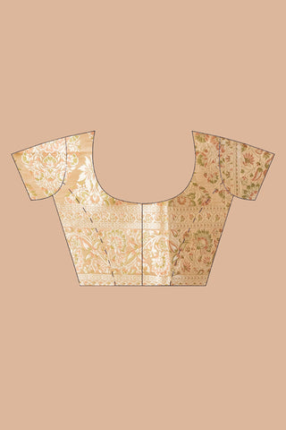 KAVVYA SOFT & LIGHT WEIGHT  SILK GREY SAREE WITH BEAUTIFUL WEAVES IN BORDER AND PALLU WITH MULTICOLOUR RESHAM COMES WITH HEAVY SILK BLOUSE WITH HEAVY WEAVES