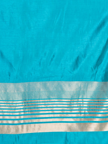 KAVVYA BLUE  WEAVING SILK SAREE