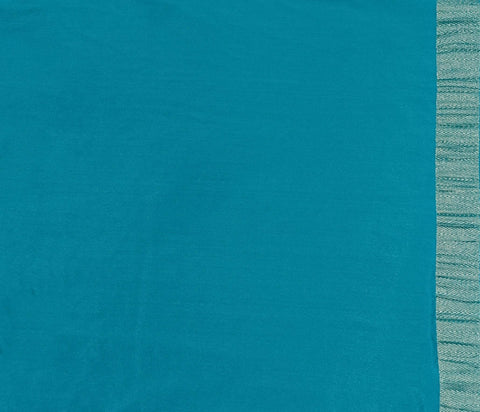 KAVVYA SOFT & LIGHT WEIGHT SKY BLUE CRAPE SAREE WITH SATIN BORDER AND BEAUTIFIL SILK ZARI WEAVING BORDER AND SMALL FLAMINGO MOTIFS ALL OVER THE SAREE COMES WITH SAME COLOUR WEAVED BLOUSE