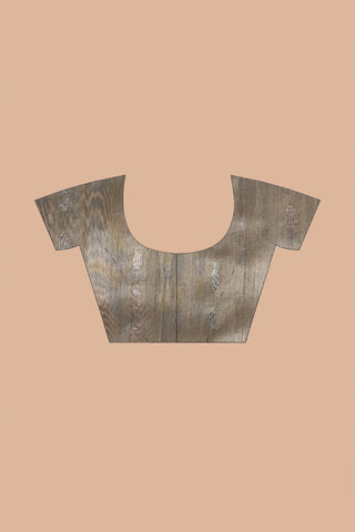 KAVVYA SOFT & LIGHT WEIGHT BOTTLE GREEN HANDLOOM WEAVED SAREE WITH BRONZE FLORAL MOTIF ALL OVER THE SAREE WITH CONTRAST OLIVE GREEN PALLU AND BLOUSE