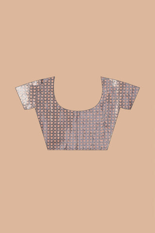 KAVVYA SOFT AND LIGHTWEIGHT METALIC SILVER COLOR WEAVING SILK SAREE