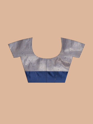 Kavvya  navy blue handloom silk saree