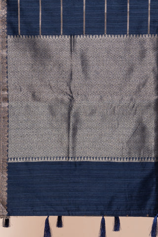 KAVVYA BLUE HANDLOOM TUSSAR SAREE