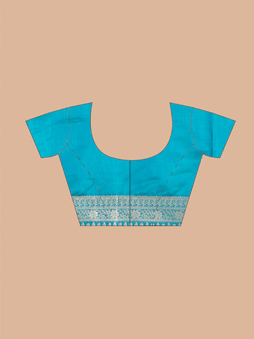 KAVVYA BLUE  WEAVING SILK SAREE