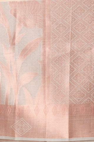 KAVVYA SOFT & LIGHTWEIGHT OFFWHITE COLOUR  HANDLOOM SAREE