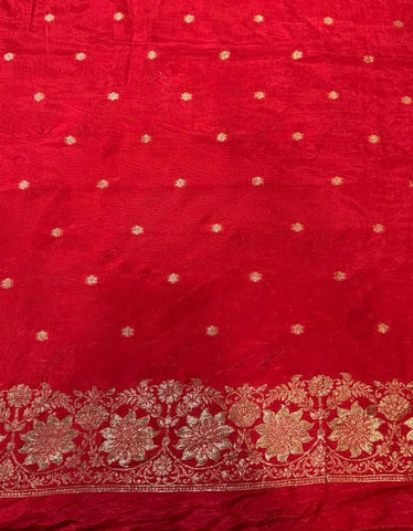 Premium red silk saree