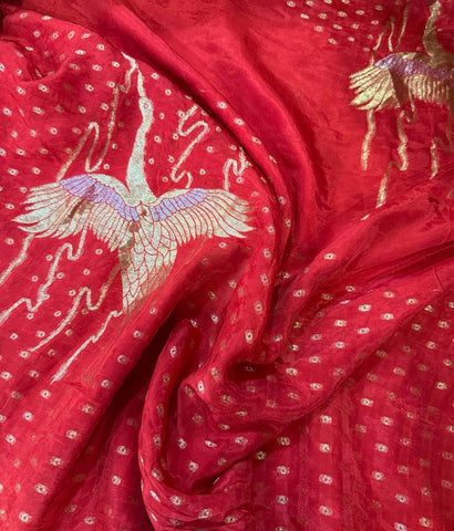 Premium red silk saree