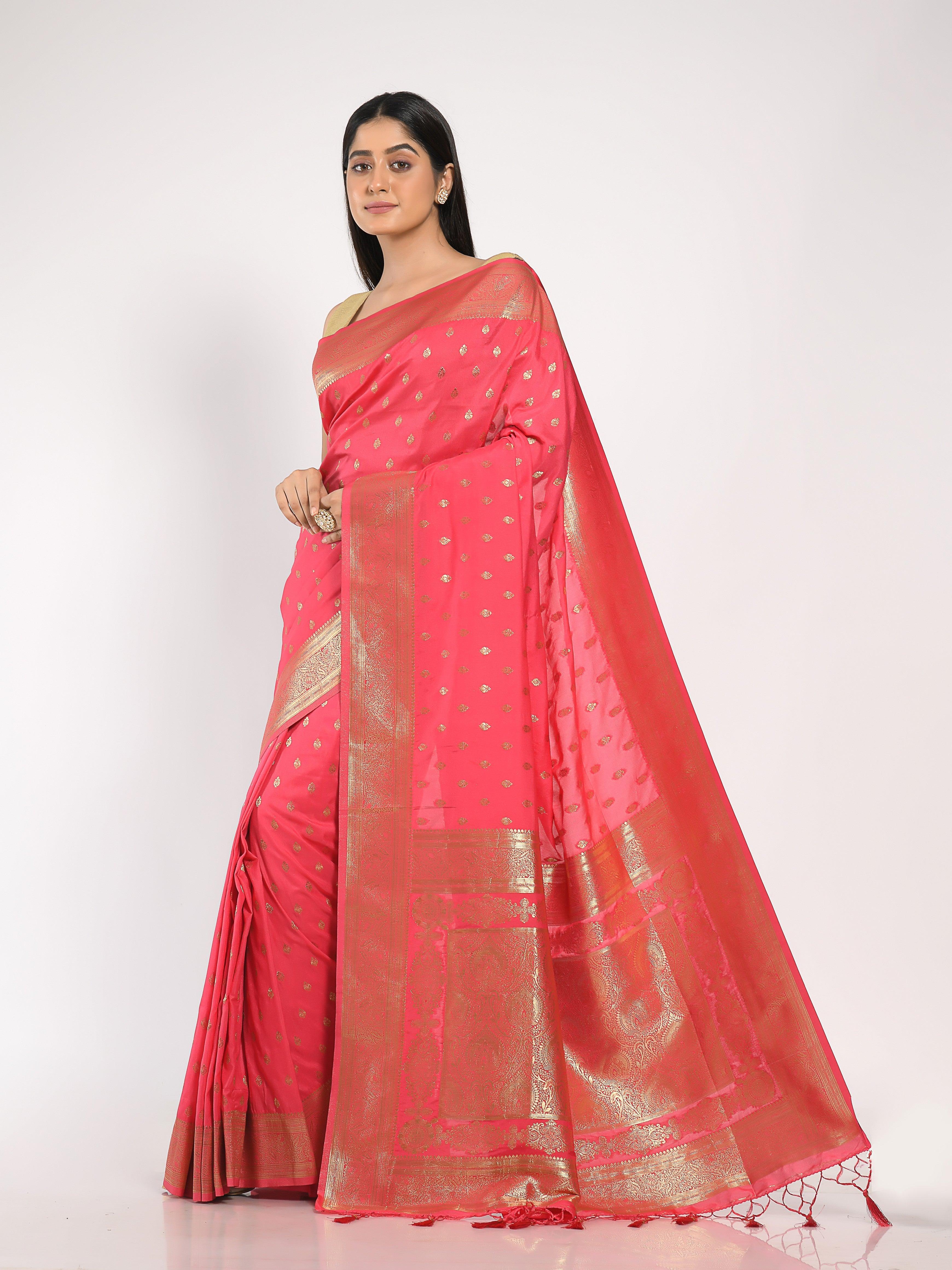 Kavvya Rani saree with Golden Zari Silk Saree - KAVVYA 