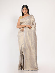 Kavvya Grey Soft & Lightweight Weaving Softy Silk Saree with Beautiful Border Palla. - KAVVYA 