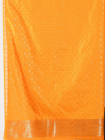 Kavvya Yellow Soft & Lightweight Kora Organza Weaving Silk Saree In Golden & Silver Zari Weaving - KAVVYA 