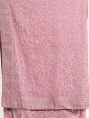 Kavvya Mauve Soft & Lightweight Fancy Shimmer Chiffon Saree In Tone To Tone Resham Embroidery & Same Color Stone Highlights. - KAVVYA 