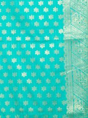 Kavvya Sea Green Soft & Lightweight Banarasi Organza Weaving Silk Saree - KAVVYA 