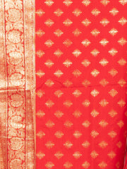 Kavvya Red Soft & Lightweight Banarasi Organza Silk Weaving Saree - KAVVYA 