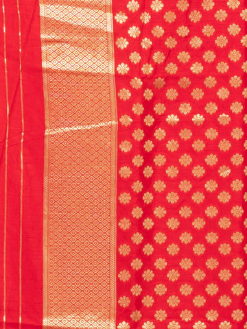 Kavvya Red Soft & Lightweight Muslin Silk Weaving Saree - KAVVYA 