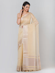 Kavvya Lemon Yellow Soft & Lightweight Benarasi Handloom Saree - KAVVYA 