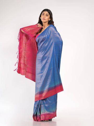 Kavvya Blue Soft & Lightweight Softy Silk Saree