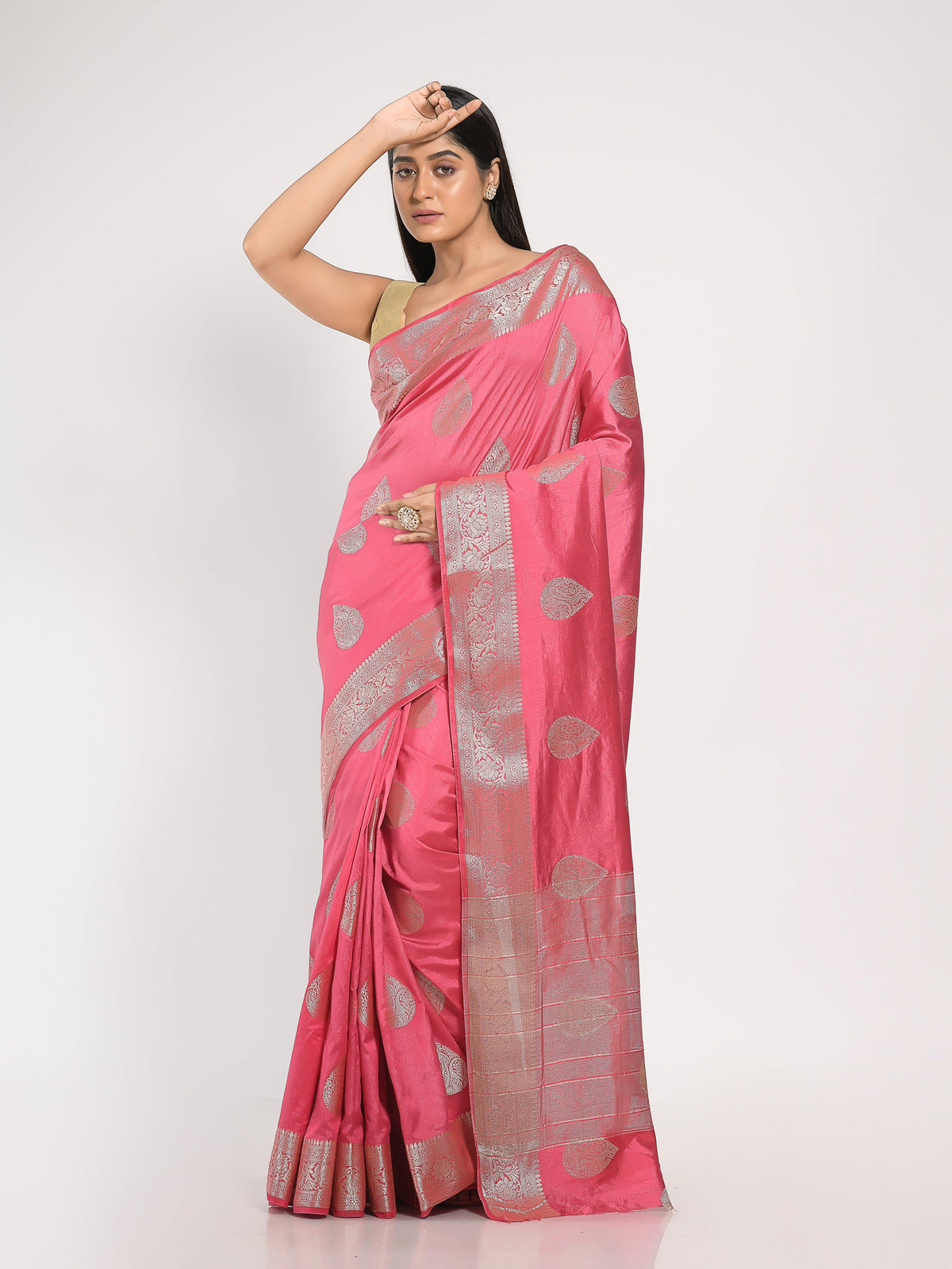 Kavvya Wine Soft & Lightweight Raw Silk Weaving Saree - KAVVYA 