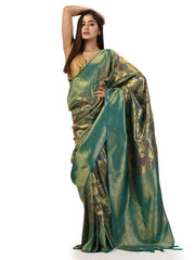 Kavvya Rani Soft & Lightweight Gorgeous Brocade Silk Floral Weaving Paithani Saree - KAVVYA 