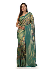 Kavvya Rani Soft & Lightweight Gorgeous Brocade Silk Floral Weaving Paithani Saree - KAVVYA 