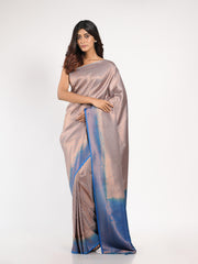 Kavvya Grey Soft & Lightweight Weaving Softy Silk Saree - KAVVYA 