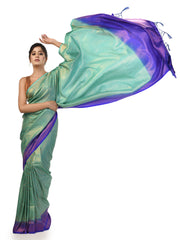 Kavvya Sea Green Soft & Lightweight Weaving Softy Silk Saree - KAVVYA 