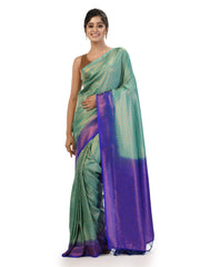 Kavvya Sea Green Soft & Lightweight Weaving Softy Silk Saree - KAVVYA 