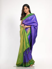 Kavvya Parrot Green Soft & Lightweight Weaving Softy Silk Saree - KAVVYA 