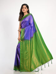 Kavvya Parrot Green Soft & Lightweight Weaving Softy Silk Saree - KAVVYA 