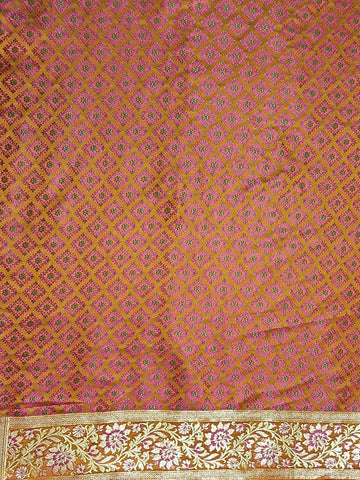 KAVVYA PURE SILK ORANGE SAREE WITH BEAUTIFUL WEAVES