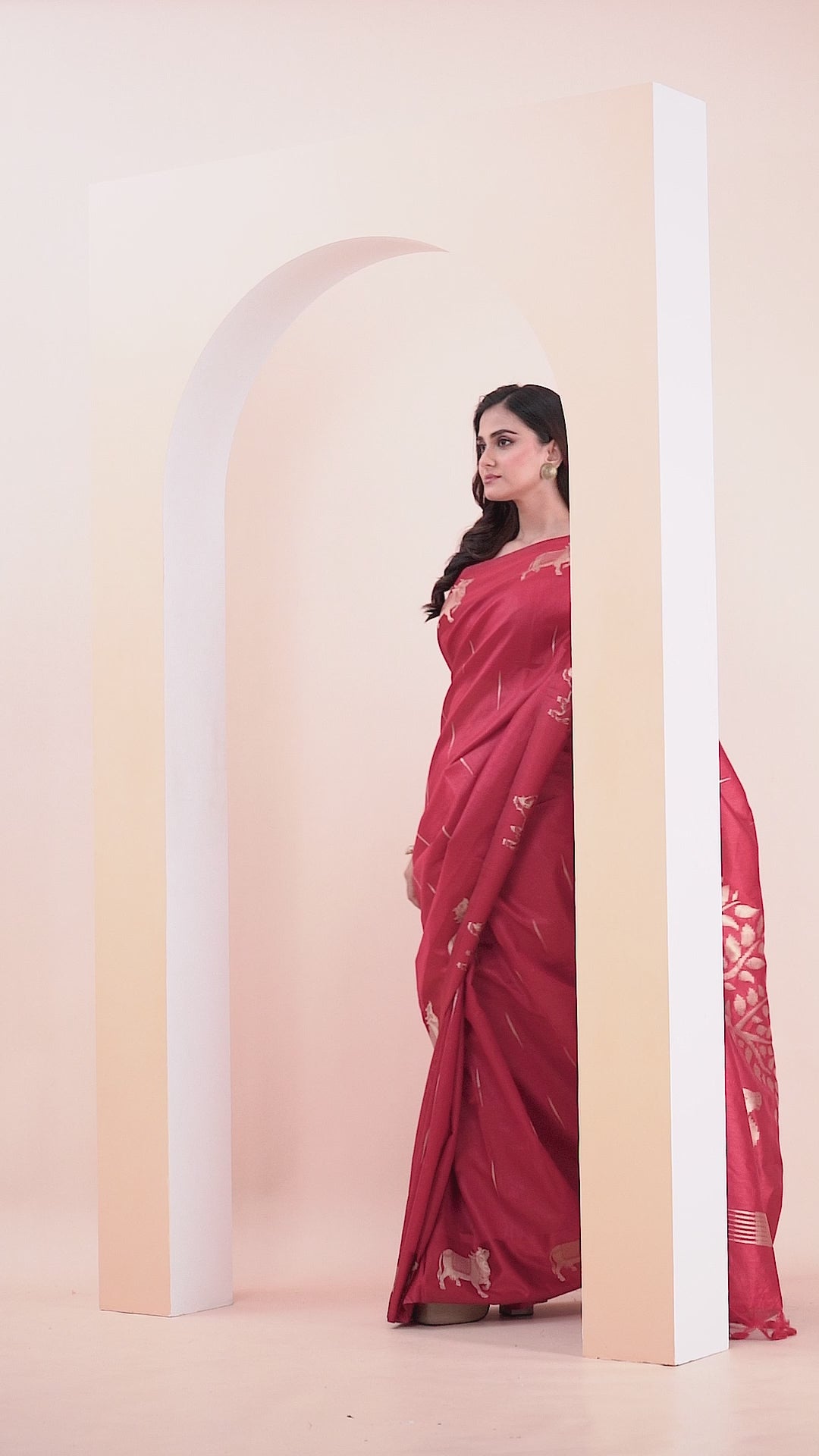 KAVVYA red handloom silk saree