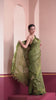 KAVVYA OLIVE GREEN  HANDLOOM SILK SAREE