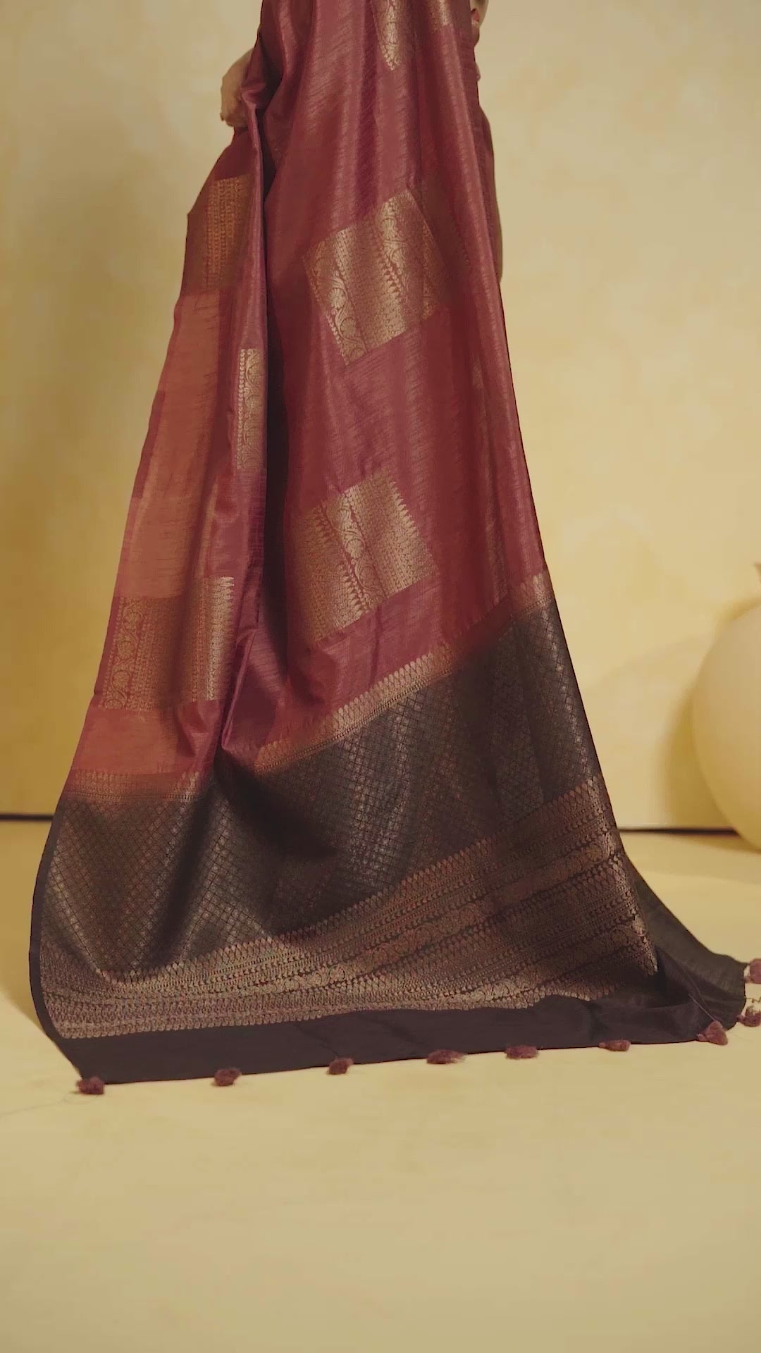 KAVVYA soft and lightweight coffee brown color weaving silk saree