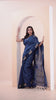 Kavvya  navy blue handloom silk saree