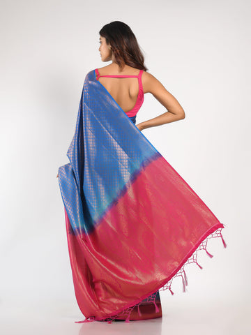 Kavvya Blue Soft & Lightweight Softy Silk Saree - KAVVYA 