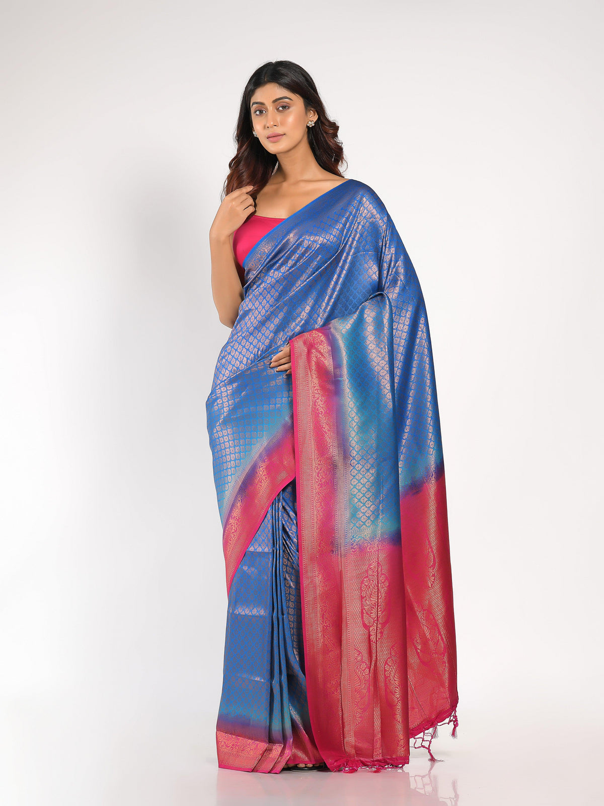 Kavvya Blue Soft & Lightweight Softy Silk Saree - KAVVYA 