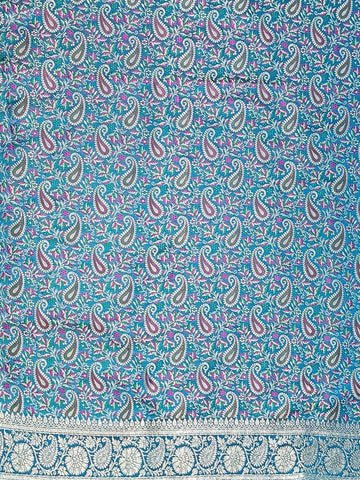 KAVVYA  PURE SILK BLUE SAREE